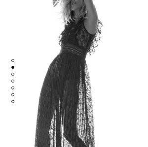 zara long lace dress